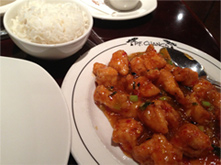 GF Chang's Spicy Chicken On Labeled Plate, December 2013