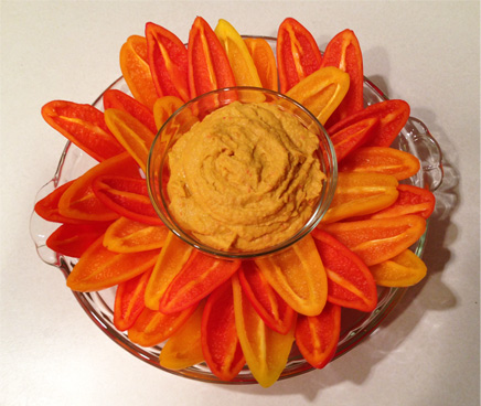 My Hummus and Pepper Petal Flower