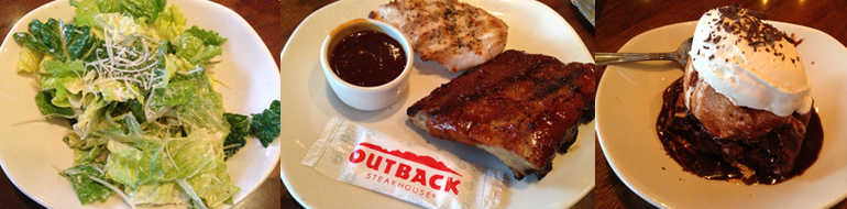 GF Caesar Salad, Ribs and Chicken on the Barbie, Chocolate Thunder From Down Under