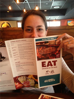 Outback Gluten Free Menu, January 18, 2014