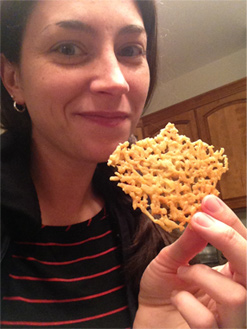 Pretty Parmesan Crisps, February 2014