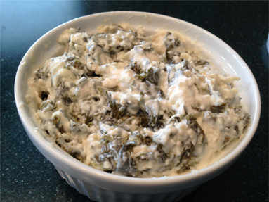 This Creamy Kale Dip Was Good Warm Or Cold!